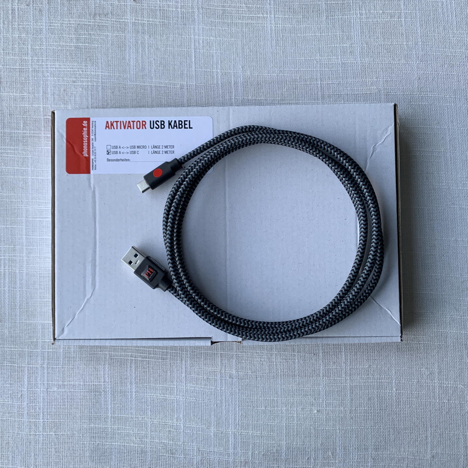 Phonosophie Audioengine B1 Bluetooth Aktivator Kabel USB-A auf USB-C
