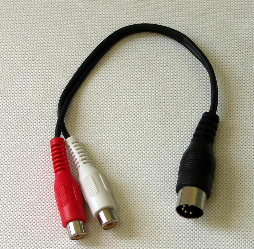 5pol DIN Adapter male/ 2 x Cinch female