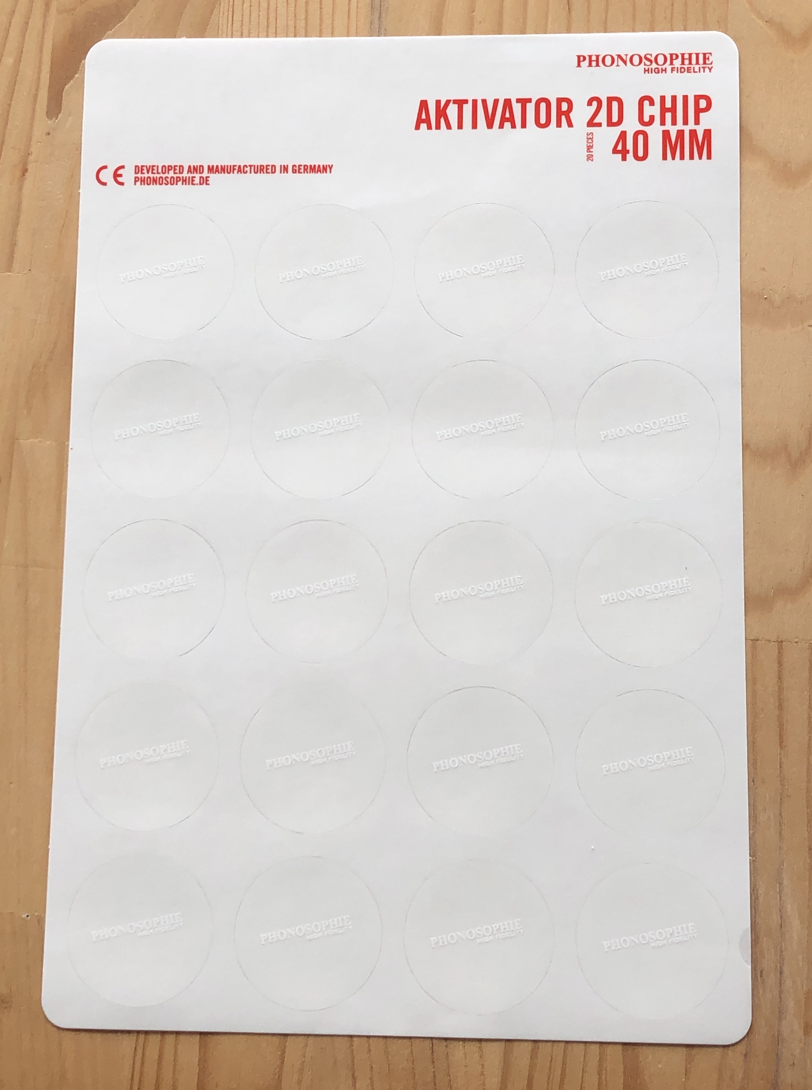 Phonosophie i10 2D Chip 40mm KL transparent, 20 Stück
