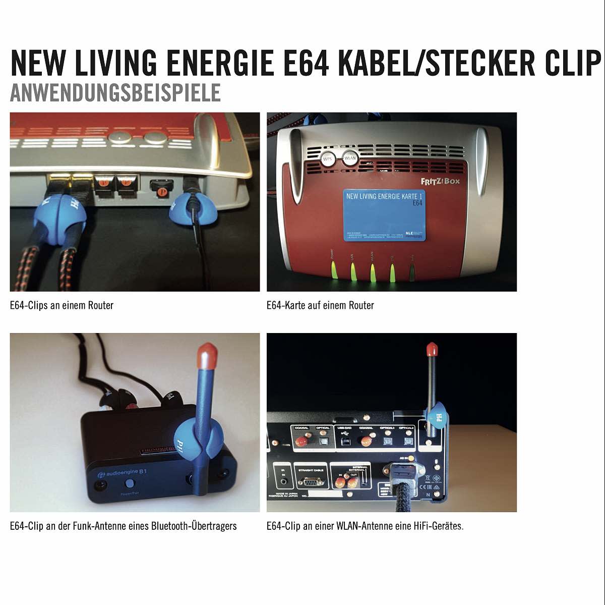Phonosophie AKT New Living Energy NLE64 Kabel/Stecker-Clip 10 Stück