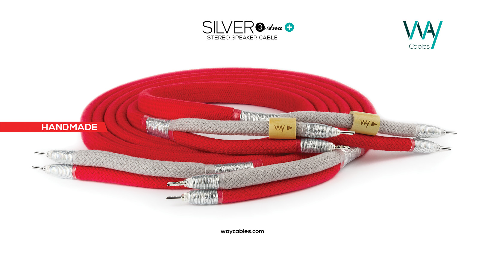 Way Cables LS Silver 3 ANA+ 2x2m