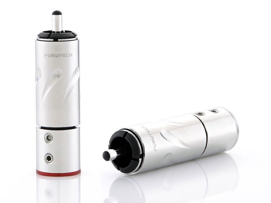 Furutech FT-111 (R),  Edelstahl, klemmbar, 4er Set RCA in Box, Sonderpreis