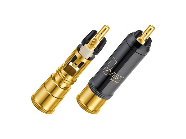 WBT-0152 Cu Cinchstecker Nextgen,  PlasmaProtect™ vergoldet, 4er Set, (10,8mm)