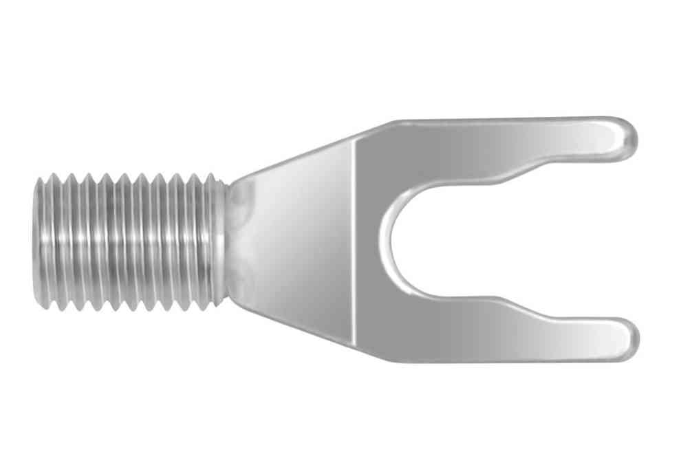 Wireworld UNI-Term 8er Set Spades (Kabelschuhe), Silber