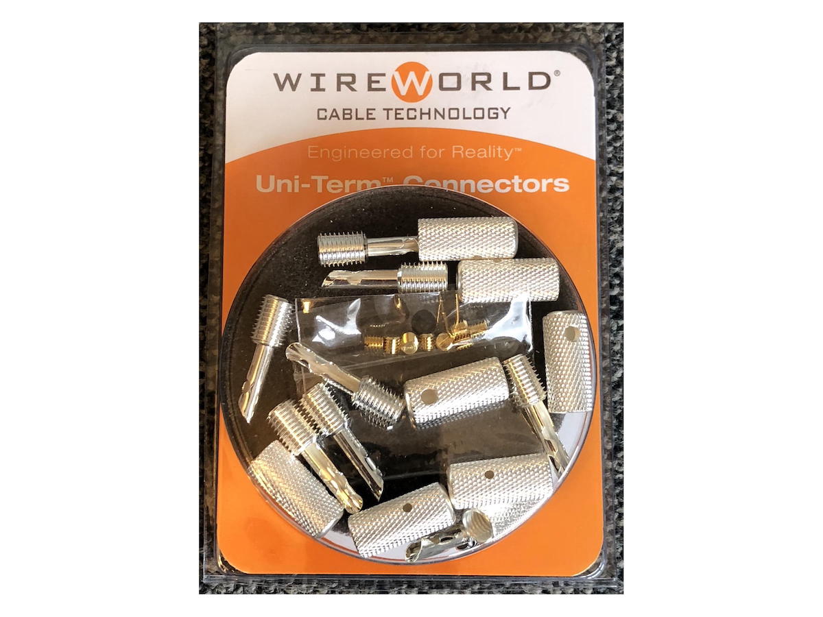 Wireworld UNI-Term Komplett, Montagekörper und Bananas, silber, 8 Stk.