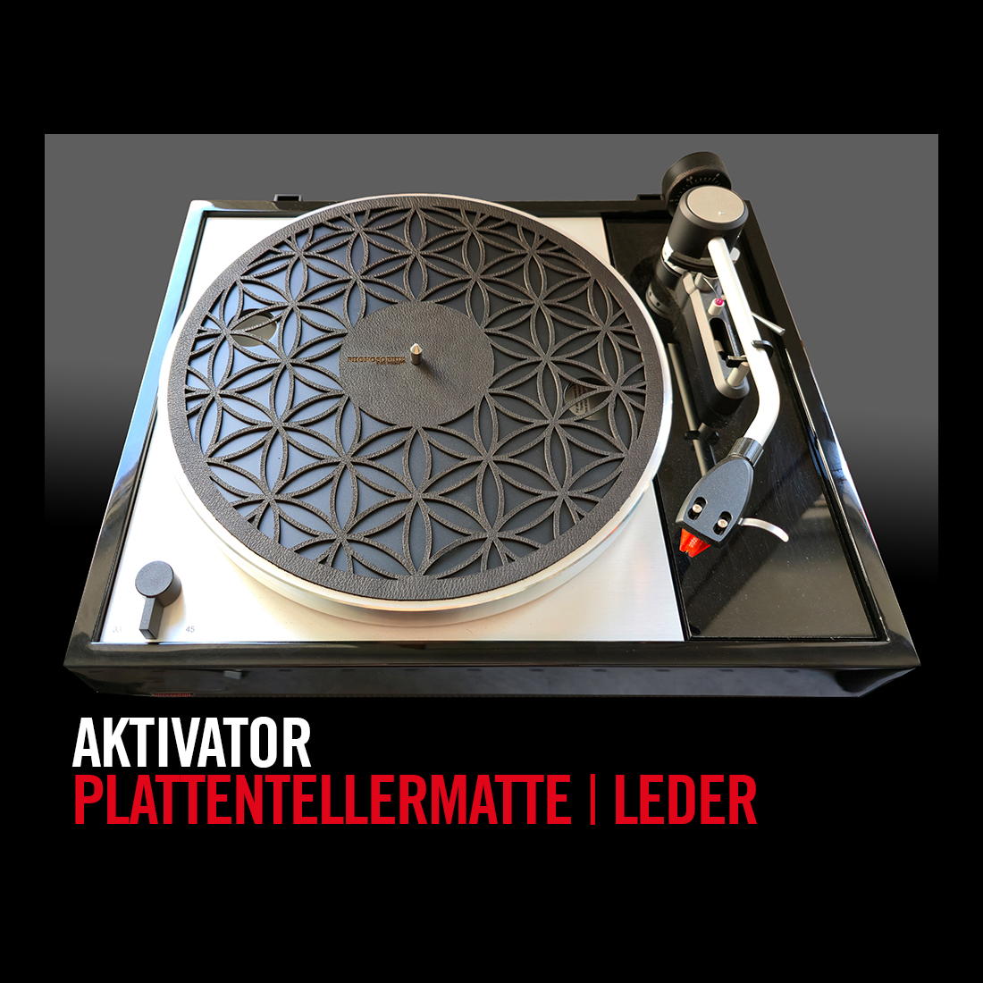 Phonosophie Aktivator Plattentellermatte Leder