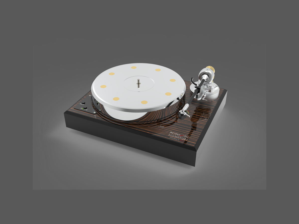 Acoustic Signature Double X NEO, Makassar/klavierlack schwarz, mit TA-1000 NEO silber