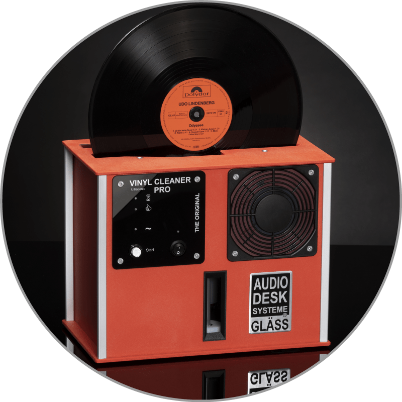 Gläss Audiodesk Vinyl Cleaner Pro X - refurbished - 1 Jahr Garantie - Rot