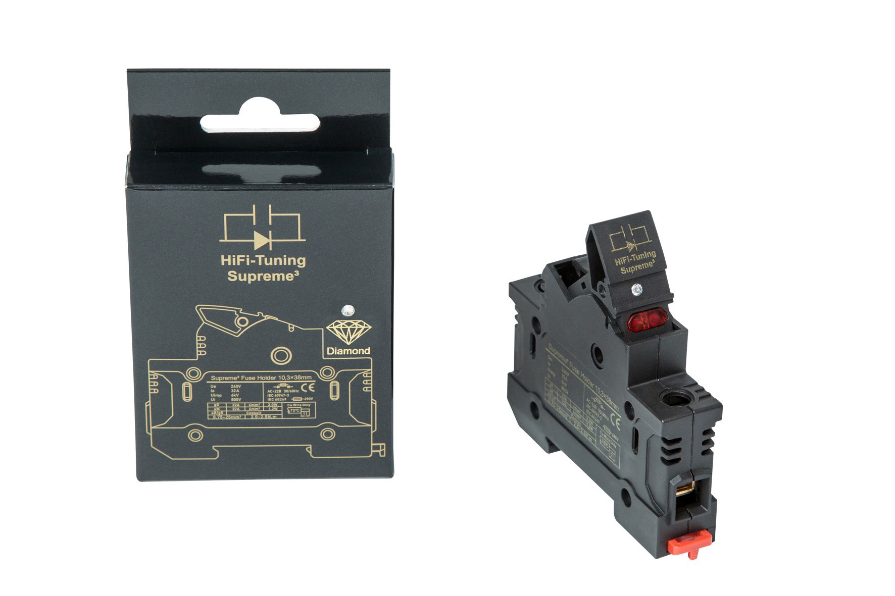 Hifi-Tuning DIAMANT SUPREME³ SICHERUNGSHALTER  10 x 38, ohne Sicherung