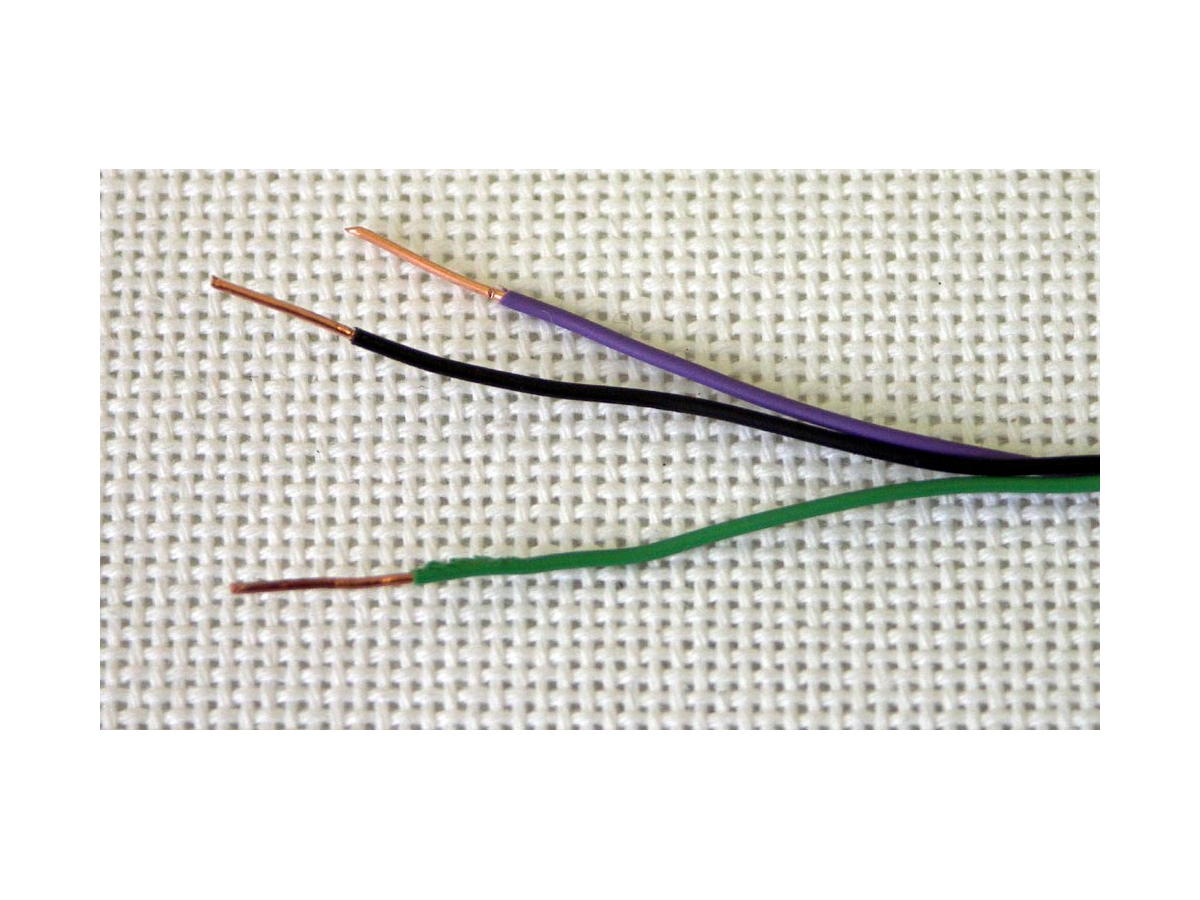 XLO 600, lfd. Meter, (3x1mm schwarz, grün und lila)