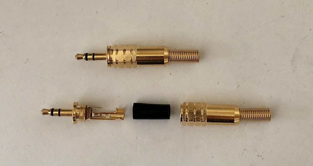 Klinkenstecker - 3,5 mm vergoldet,  Made in Japan