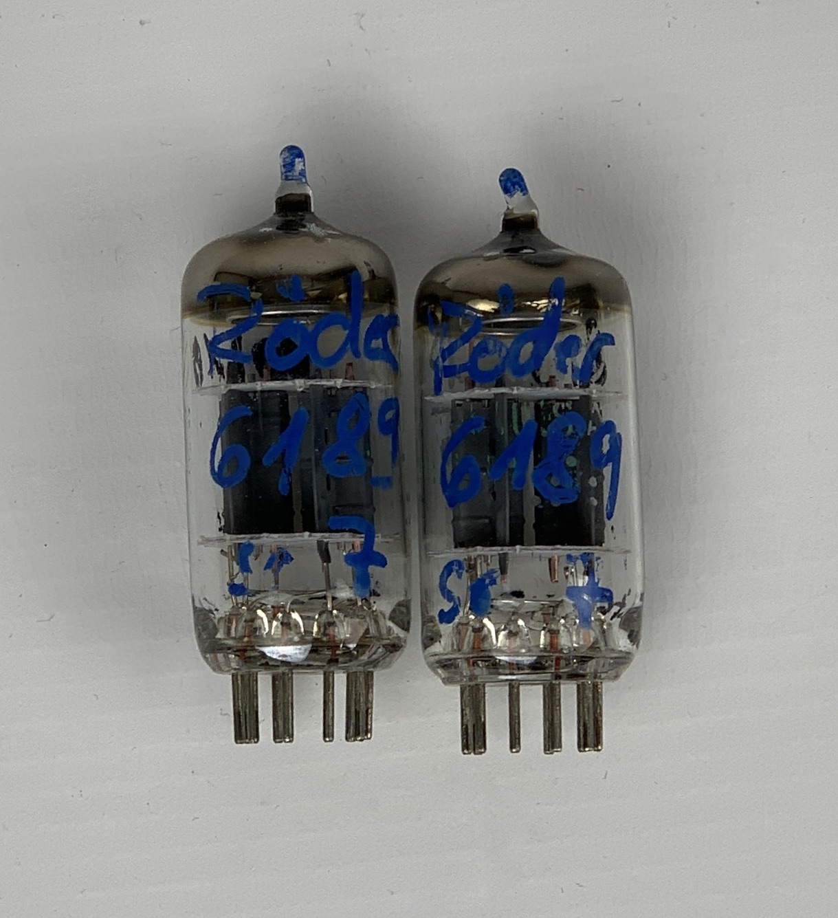 Röhrensatz Reiner Röder, 1 Paar 6189 / 12AU7/ E82CC, selektiert, neu